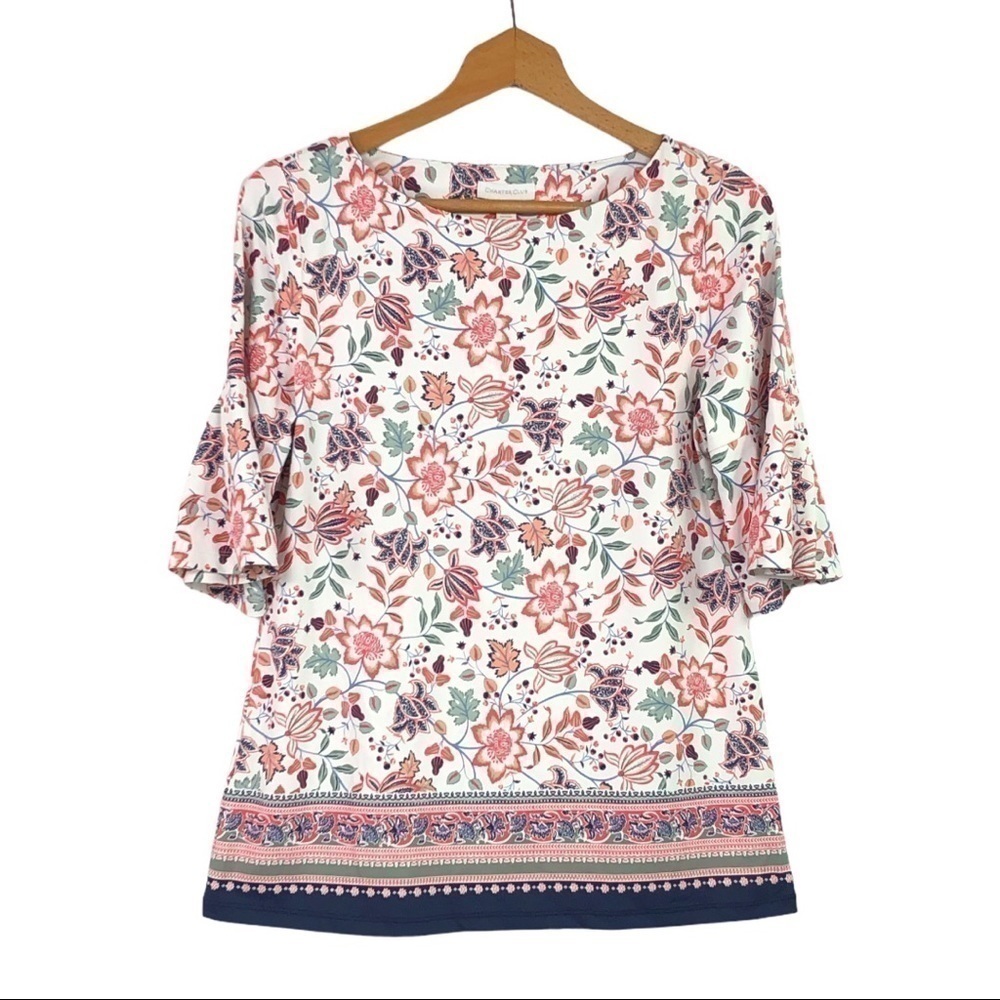 Charter Club - Venetta Floral Flutter Sleeve SOFT